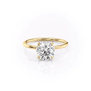 The Crown Kamellie Set With A 1 Carat Round Lab Diamond