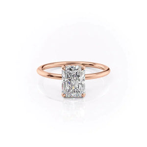 The Crown Kamellie Set With A 3.5 Carat Radiant Moissanite