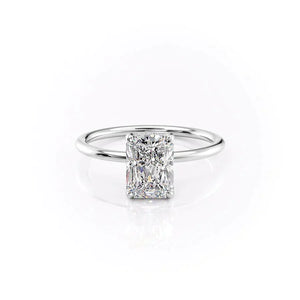 The Crown Kamellie Set With A 2 Carat Radiant Lab Diamond
