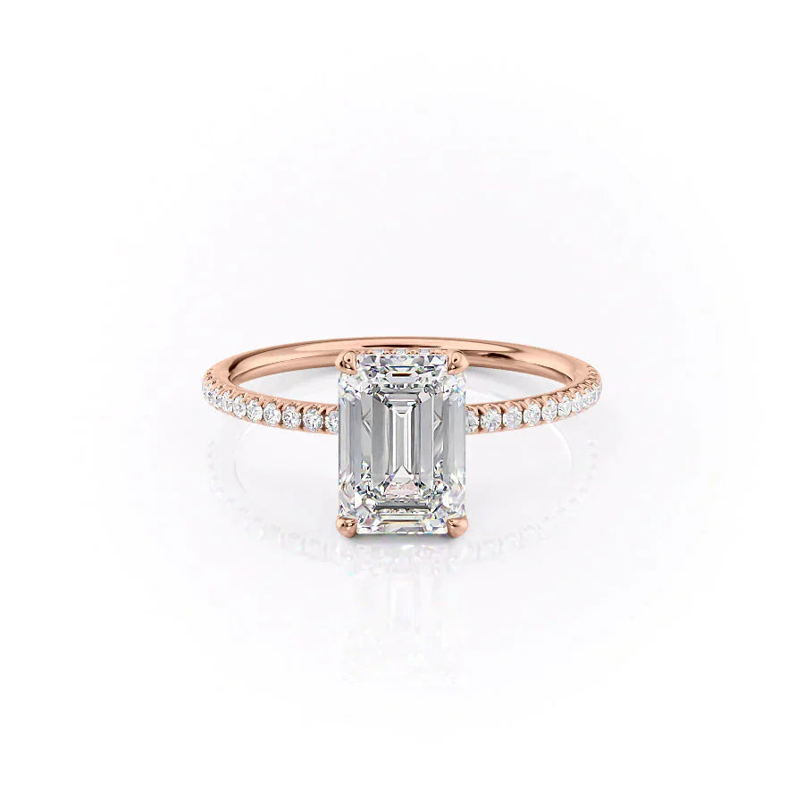 The Pave Crown Kamellie Set With A 3 Carat Emerald Lab Diamond