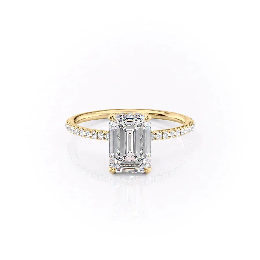 The Pave Crown Kamellie Set With A 1 Carat Emerald Lab Diamond