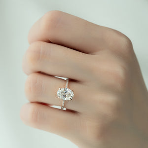 The Pave Crown Kamellie Set With A 2 Carat Oval Lab Diamond