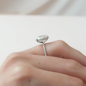 The Pave Crown Kamellie Set With A 2 Carat Oval Lab Diamond