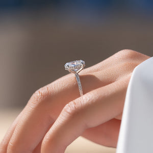 The Pave Crown Kamellie Set With A 2 Carat Oval Lab Diamond