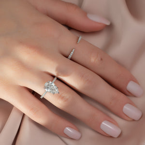 The Pave Crown Kamellie Set With A 2 Carat Pear Lab Diamond