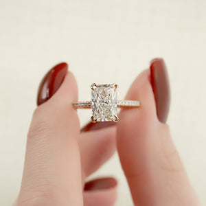 The Pave Crown Kamellie Set With A 2 Carat Radiant Lab Diamond
