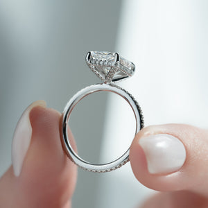 The Pave Crown Kamellie Set With A 1 Carat Radiant Lab Diamond