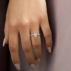 The Pave Crown Kamellie Set With A 1 Carat Radiant Lab Diamond
