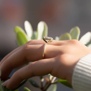 The Pave Crown Kamellie Set With A 2 Carat Radiant Lab Diamond