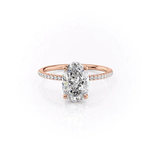 The Pave Crown Kamellie Set With A 5 Carat Oval Moissanite