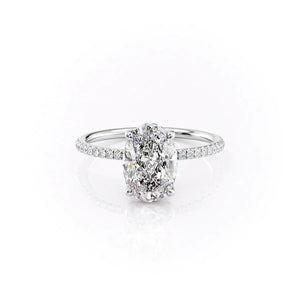 The Pave Crown Kamellie Set With A 3 Carat Oval Lab Diamond