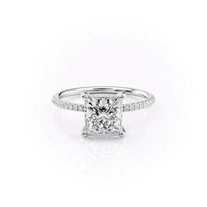 The Pave Crown Kamellie Set With A 3 Carat Princess Lab Diamond
