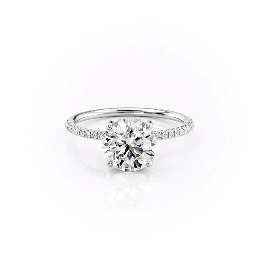 The Pave Crown Kamellie Set With A 1 Carat Round Lab Diamond
