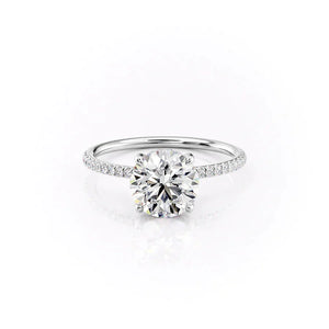 The Pave Crown Kamellie Set With A 3 Carat Round Lab Diamond