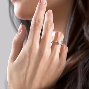 The Pave Crown Kamellie Set With A 2.5 Carat Round Lab Diamond