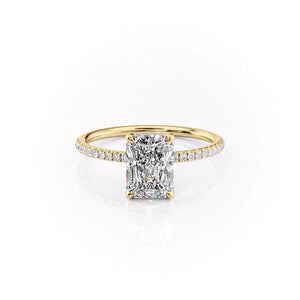 The Pave Crown Kamellie Set With A 1 Carat Radiant Lab Diamond