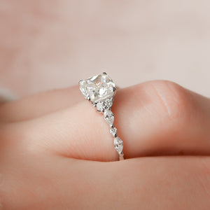 The Kristen Set With A 2 Carat Cushion Lab Diamond