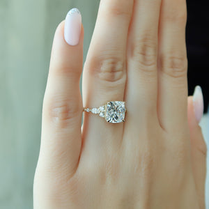 The Kristen Set With A 1 Carat Cushion Lab Diamond