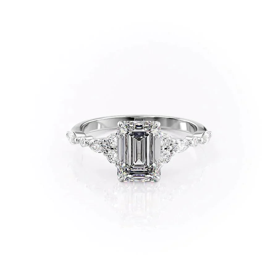The Kristen Set With A 1 Carat Emerald Lab Diamond