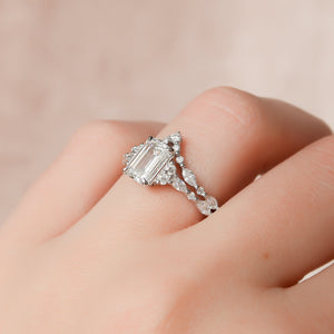 The Kristen Set With A 3 Carat Emerald Lab Diamond