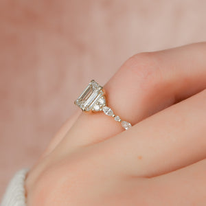 The Kristen Set With A 1 Carat Emerald Lab Diamond