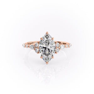 The Kristen Set With A 3 Carat Marquise Moissanite