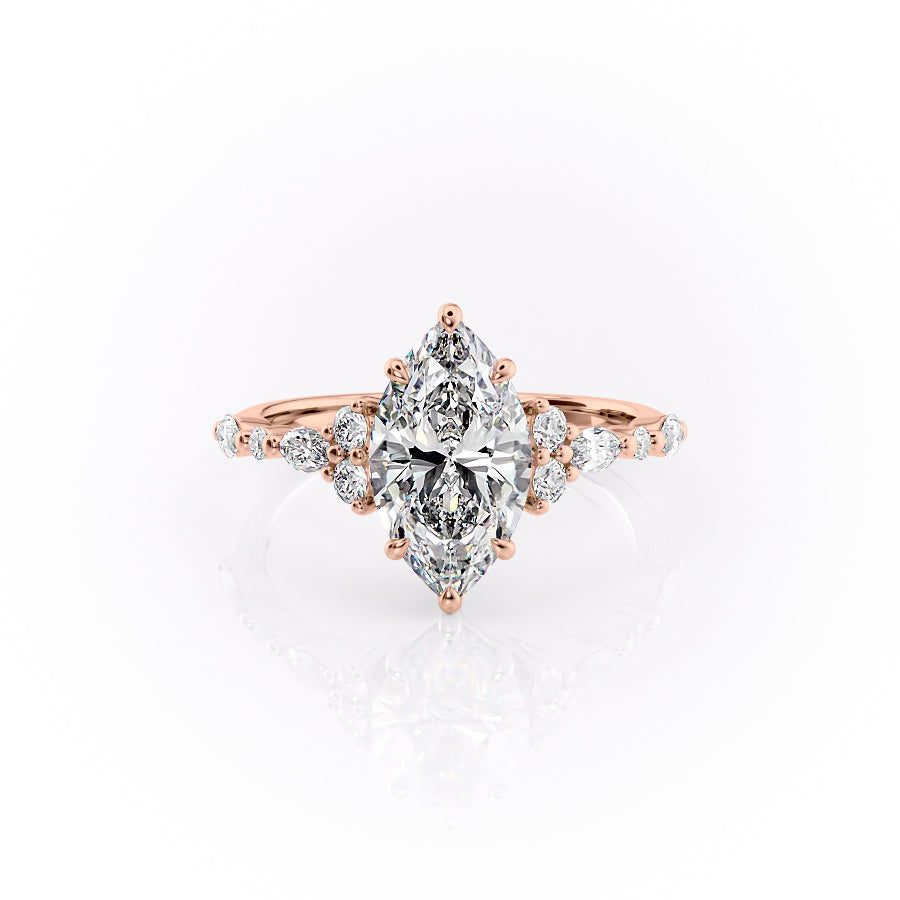 The Kristen Set With A 3 Carat Marquise Lab Diamond