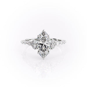 The Kristen Set With A 2 Carat Marquise Moissanite