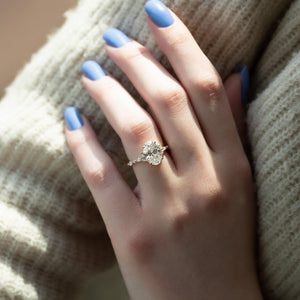 The Kristen Set With A 4.5 Carat Oval Moissanite