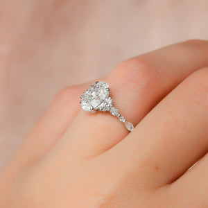 The Kristen Set With A Oval Moissanite