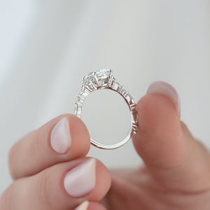 The Kristen Set With A Oval Moissanite