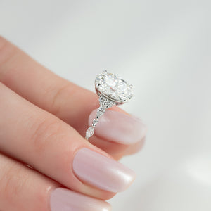 The Kristen Set With A Oval Moissanite