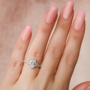 The Kristen Set With A 2 Carat Oval Lab Diamond