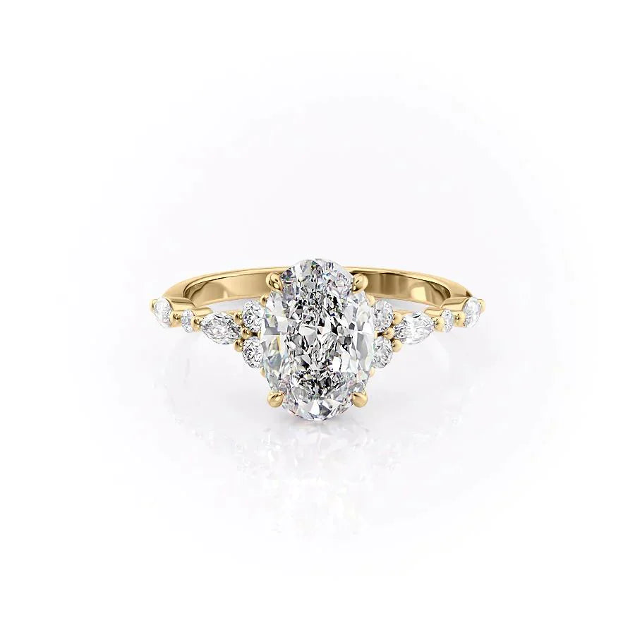 The Kristen Set With A 3 Carat Oval Lab Diamond