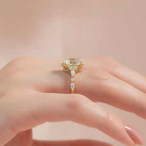 The Kristen Set With A Oval Moissanite