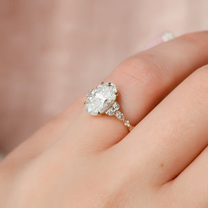 The Kristen Set With A 1.5 Carat Oval Lab Diamond