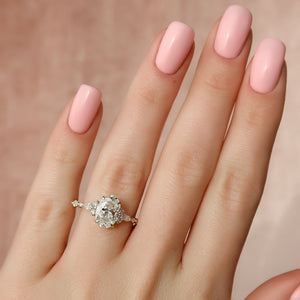 The Kristen Set With A Oval Moissanite