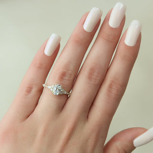 The Kristen Set With A 1.5 Carat Oval Lab Diamond