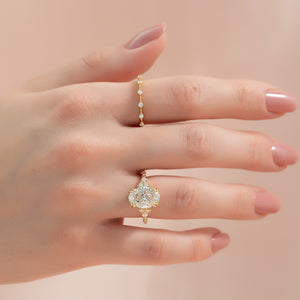 The Kristen Set With A 1.5 Carat Oval Lab Diamond