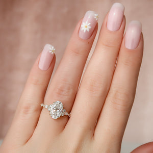 The Kristen Set With A Oval Moissanite