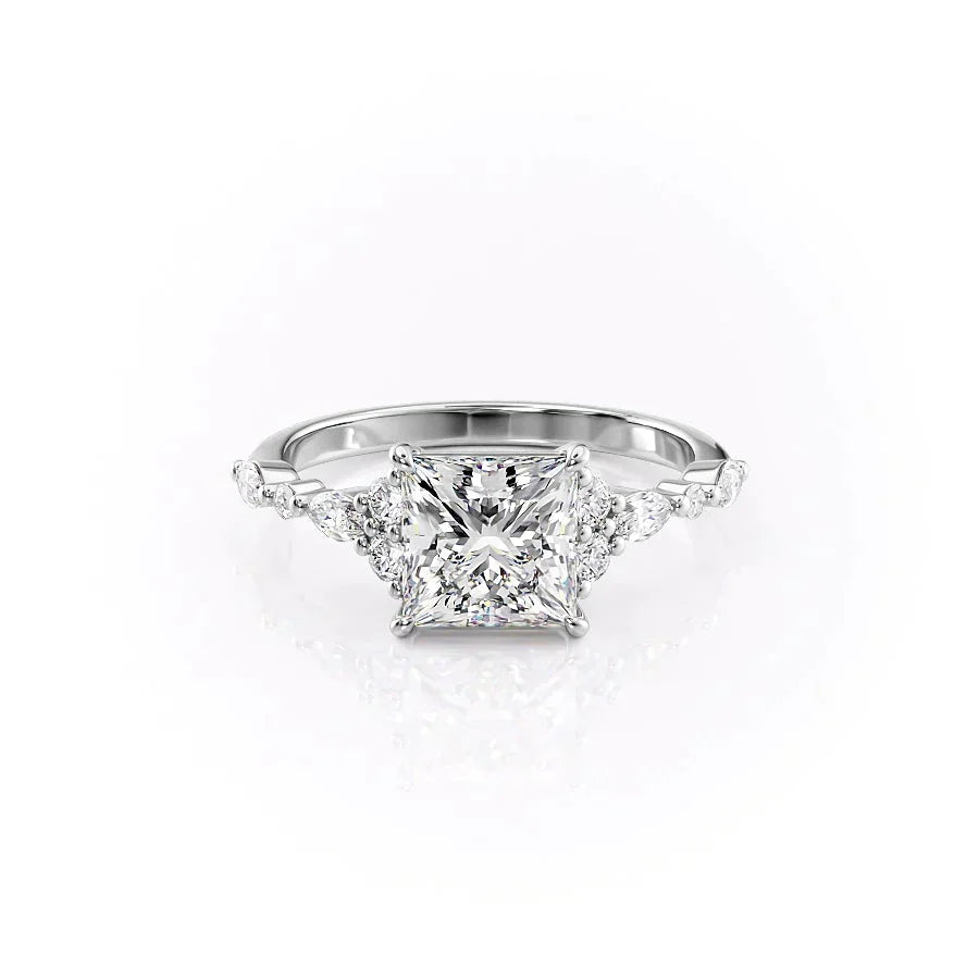 The Kristen Set With A 5 Carat Princess Moissanite