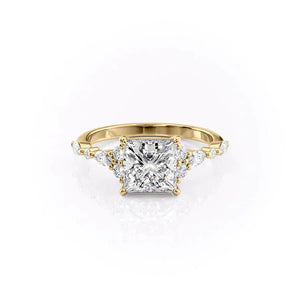 The Kristen Set With A 4 Carat Princess Moissanite