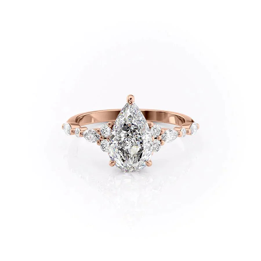 The Kristen Set With A 3 Carat Pear Lab Diamond