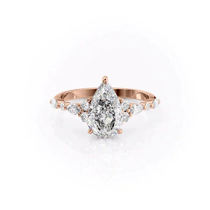 The Kristen Set With A 2.5 Carat Pear Lab Diamond