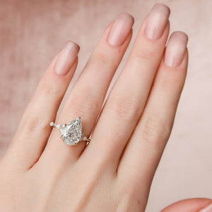 The Kristen Set With A Pear Moissanite