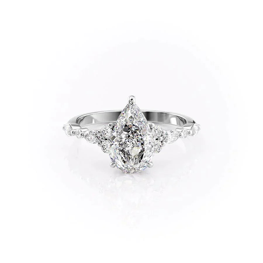 The Kristen Set With A 1.5 Carat Pear Lab Diamond