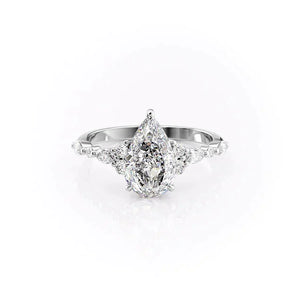 The Kristen Set With A 1.5 Carat Pear Lab Diamond