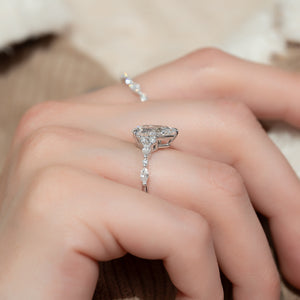 The Kristen Set With A 2.5 Carat Pear Lab Diamond