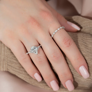 The Kristen Set With A 2.5 Carat Pear Lab Diamond