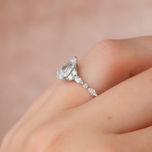 The Kristen Set With A 2.5 Carat Pear Lab Diamond